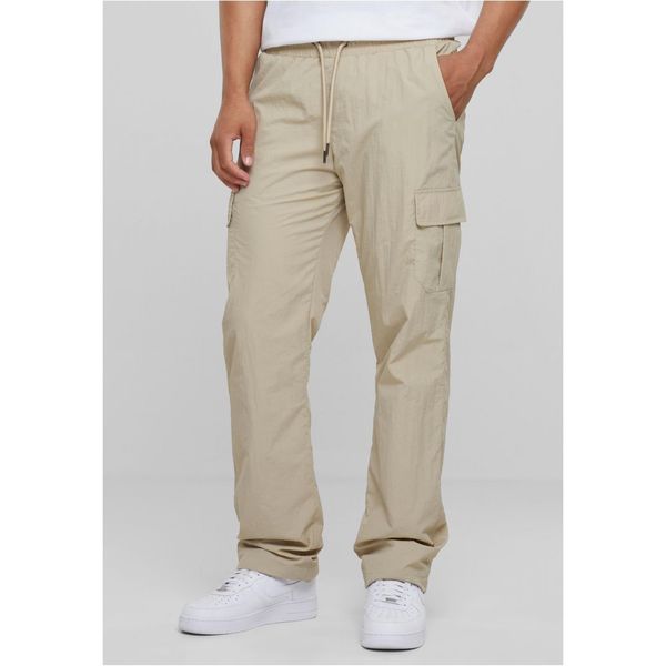 Urban Classics Straight Leg Nylon Cargo Pants Concrete