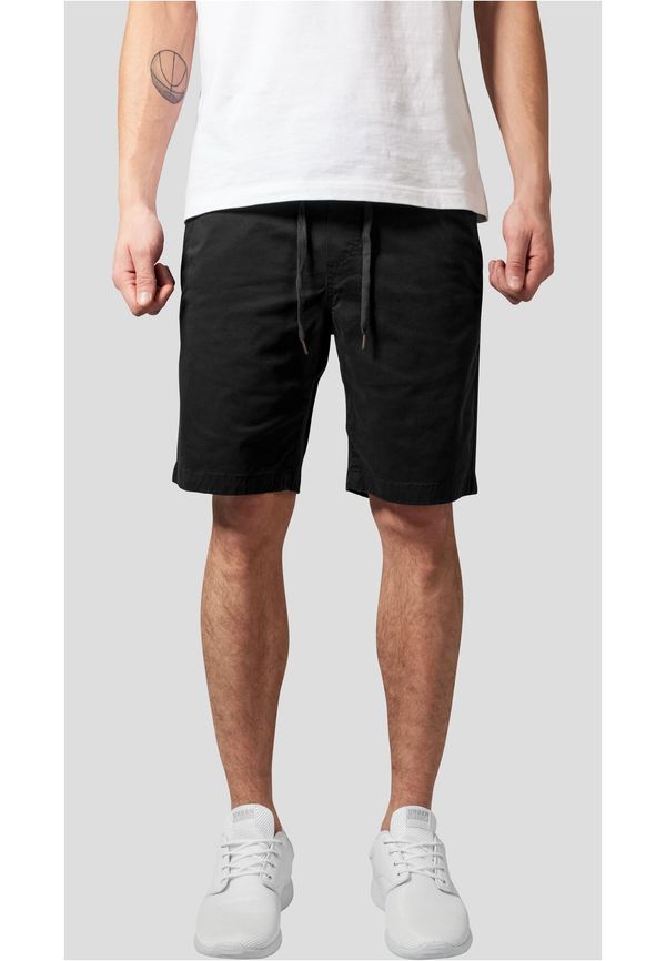 Urban Classics Stretch Twill Joggshorts Black