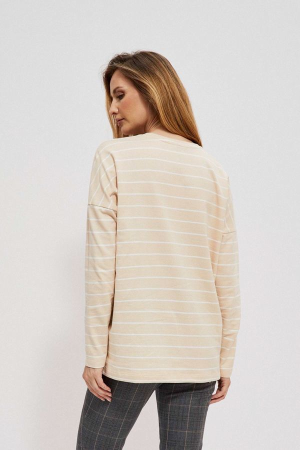 Moodo Striped hoodie