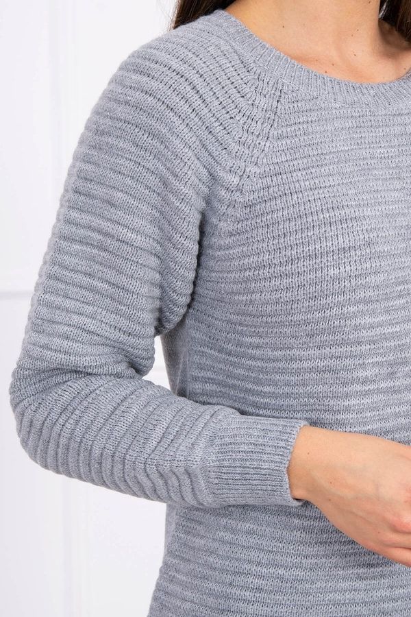 Kesi Striped sweater dress of gray color