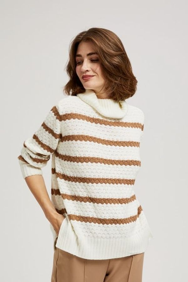 Moodo Striped turtleneck sweater