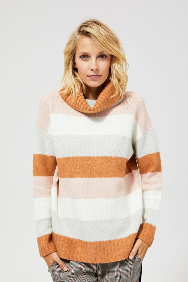 Moodo Striped turtleneck sweater