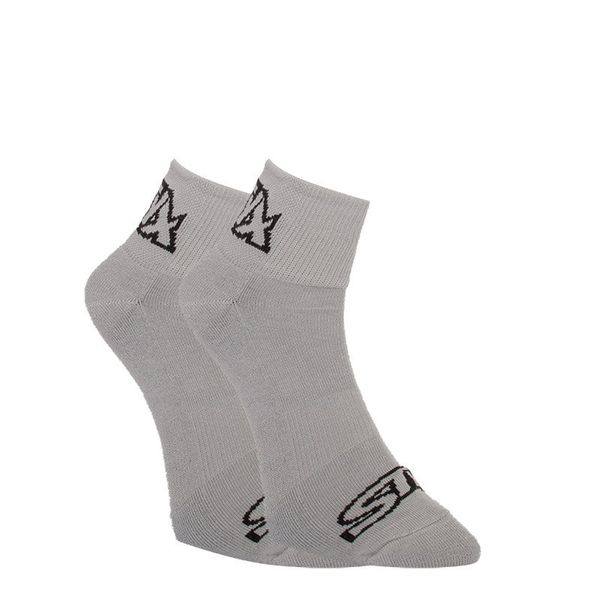 STYX Styx ankle socks gray with black logo (HK1062)