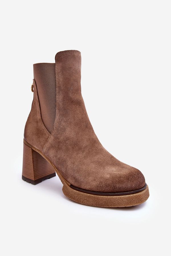 Kesi Suede Ankle Boots Brown Lemar Liresa