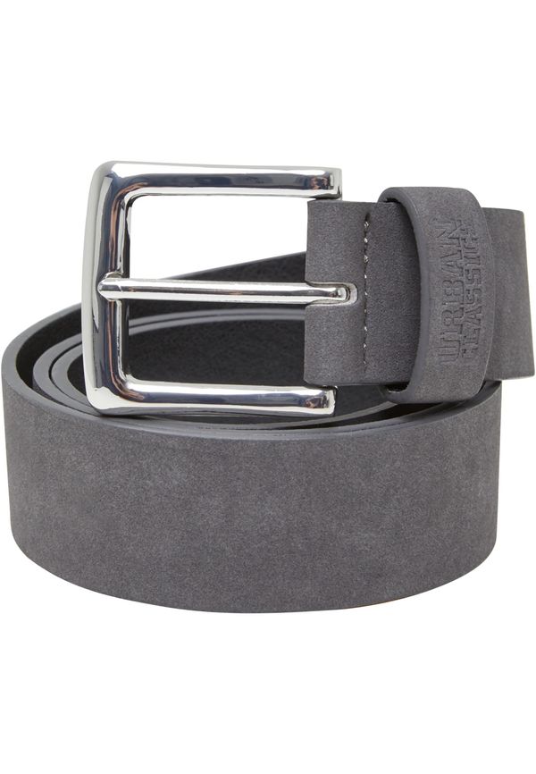 Urban Classics Suede Leather Imitation Belt gray