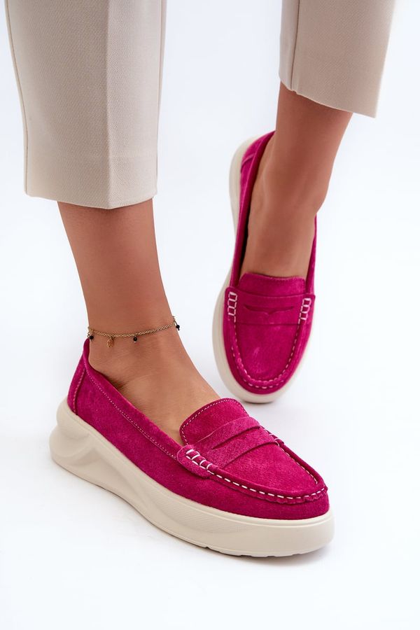 Kesi Suede women's loafers Fuchsia Filidia