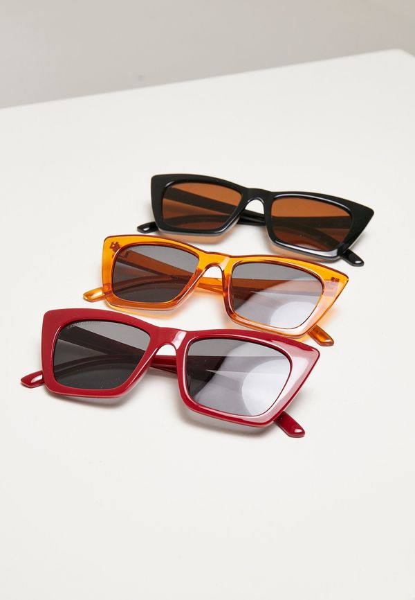 Urban Classics Sunglasses Tilos 3-Pack dark red/black/orange