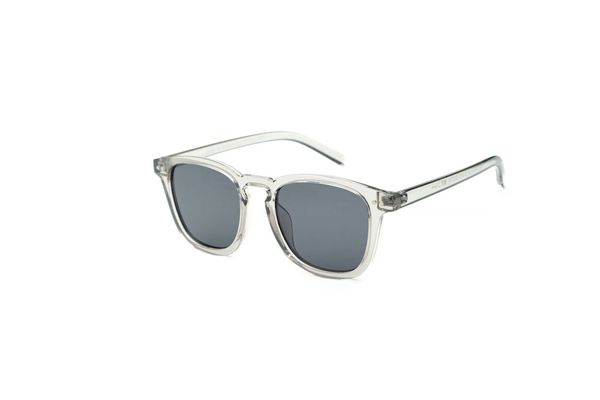 WAYE Sunglasses WAYE - 6 Transparent Light Grey w Polarized Smoke lens Cat. 3