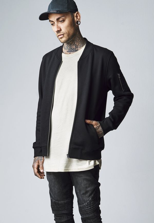 Urban Classics Sweat Bomber Jacket Black