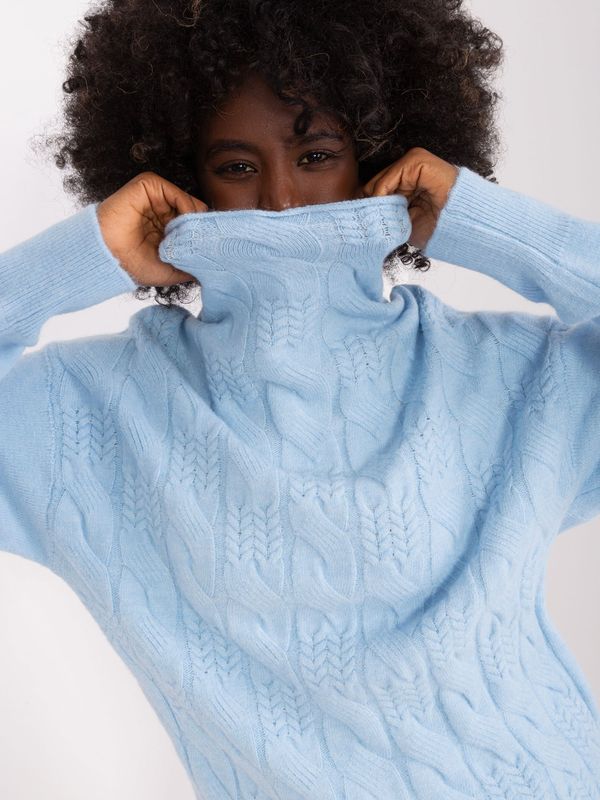 Fashionhunters Sweater-AT-SW-23401.97P-light blue