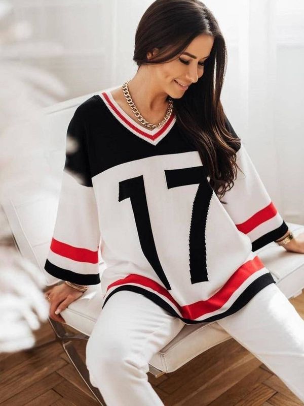 Cocomore Sweater black and white Cocomore cmgB160b.R01