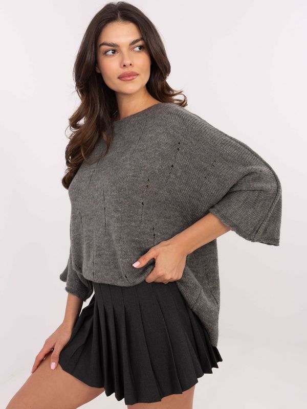 Italy Moda Sweater-DHJ-SW-9314.04P-dark gray