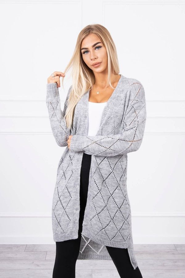 Kesi Sweater with a geometric pattern in gray color