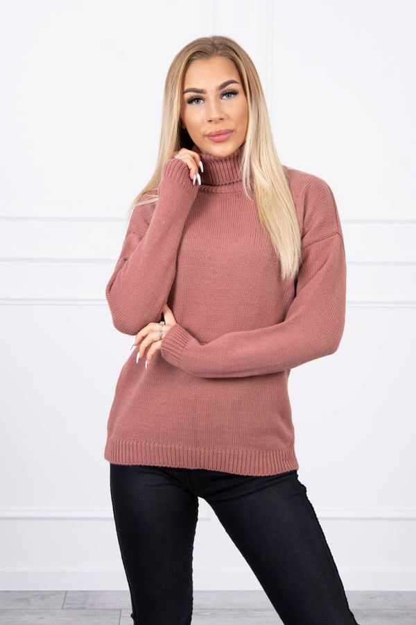 Kesi Sweater with turtleneck dark pink