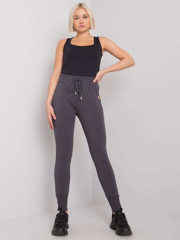 RUE PARIS Sweatpants-RV-DR-7358.06P-graphite