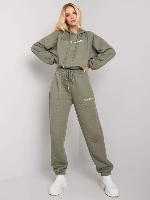 RUE PARIS Sweatpants-RV-DR-7445.03X-khaki