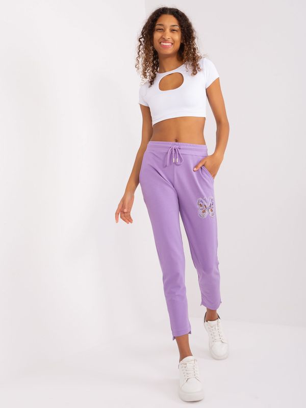 RELEVANCE Sweatpants-RV-DR-8835.10-purple