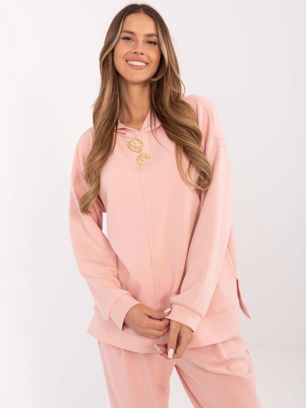 Italy Moda Sweatshirt-DHJ-BL-20510.68-Peach