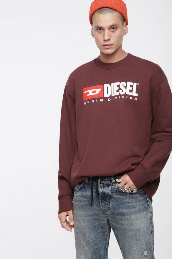 Diesel Sweatshirt - Diesel SCREWDIVISION SWEATSHIRT burgundy