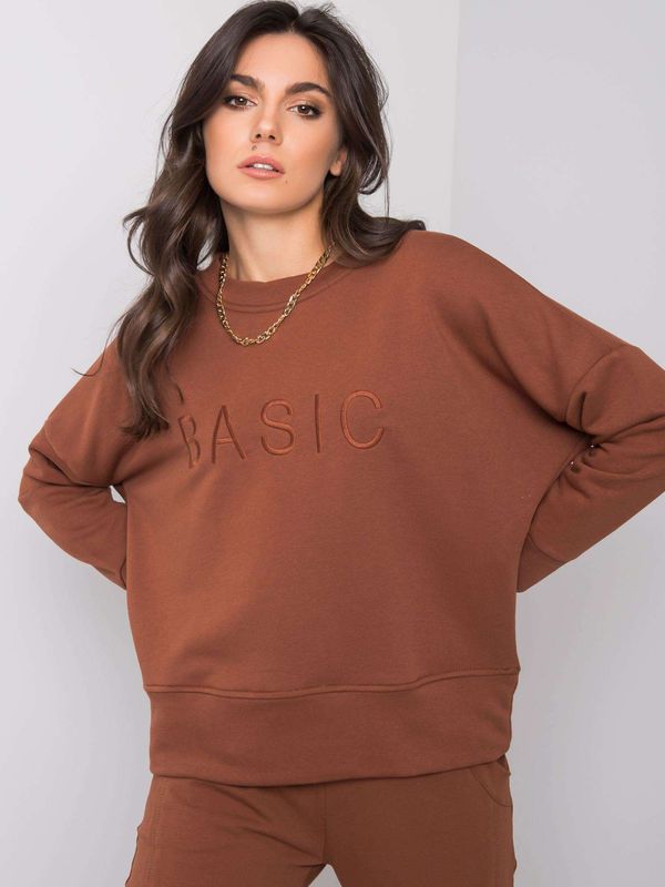 BASIC Feel Good Sweatshirt-RV-BL-6080.19-dark brown