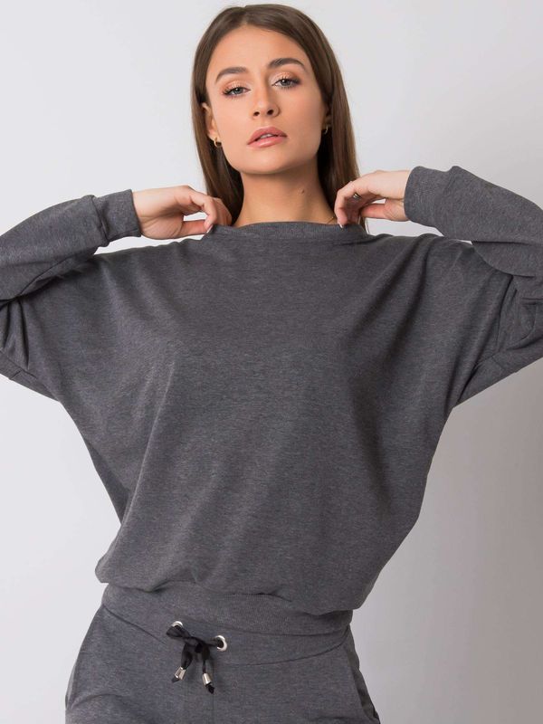 RUE PARIS Sweatshirt-RV-BL-6119.04P-dark gray