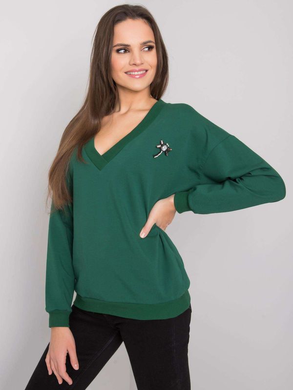 RUE PARIS Sweatshirt-RV-BL-7370.78P-dark green