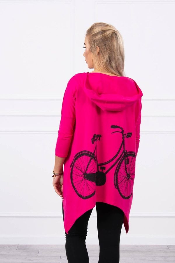 Kesi Sweatshirt with fuchsia bicycle print