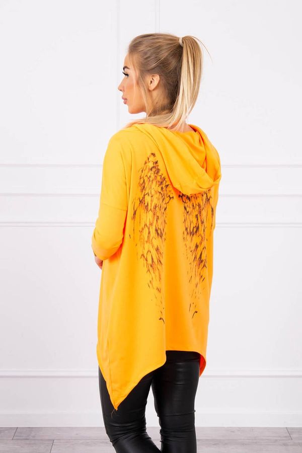 Kesi Sweatshirt with printed wings orange neon