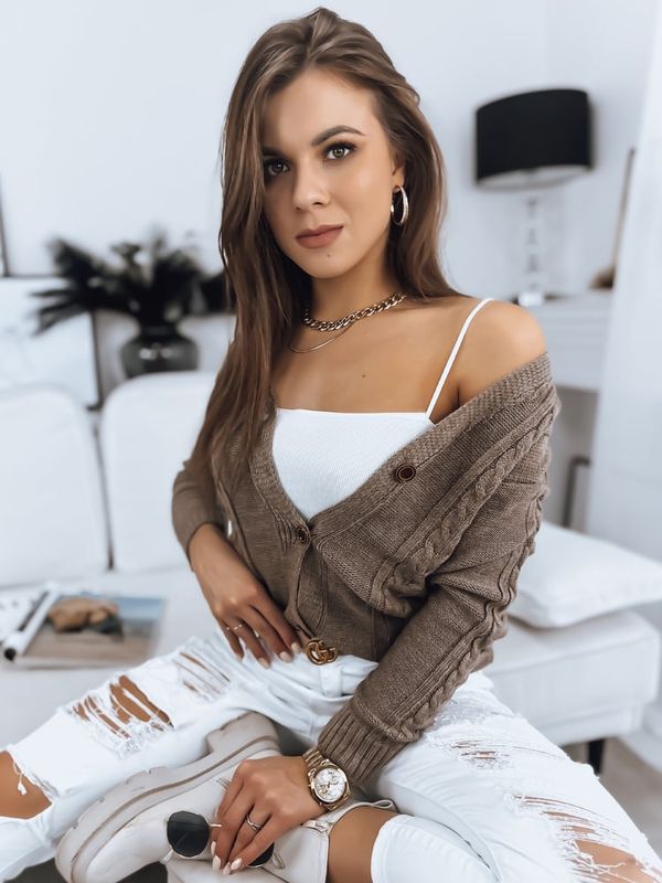 DStreet Sweter damski MELANIA czekoladowy Dstreet