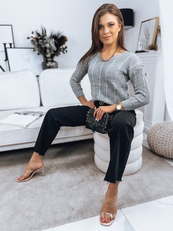 DStreet Sweter damski WELLMA jasnoszary Dstreet