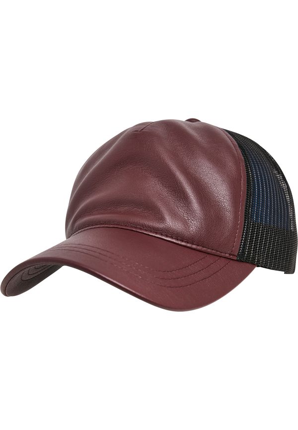 Flexfit Synthetic Leather Trucker Chestnut Brown/Blk