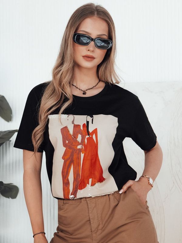 DStreet T-shirt damski COMDI czarny Dstreet