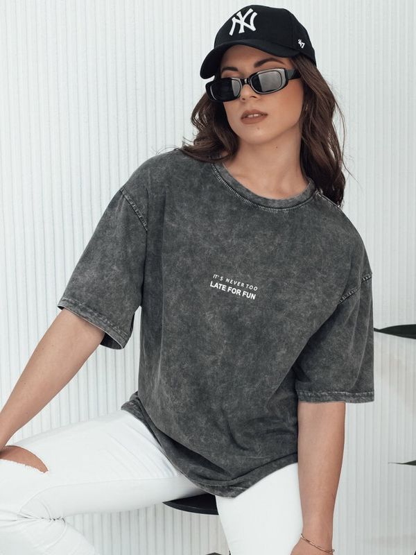 DStreet T-shirt damski KASEKEN grafitowy Dstreet