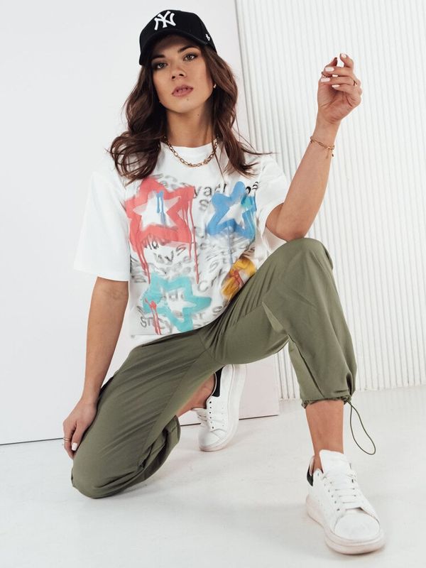 DStreet T-shirt damski STRELLO biały Dstreet