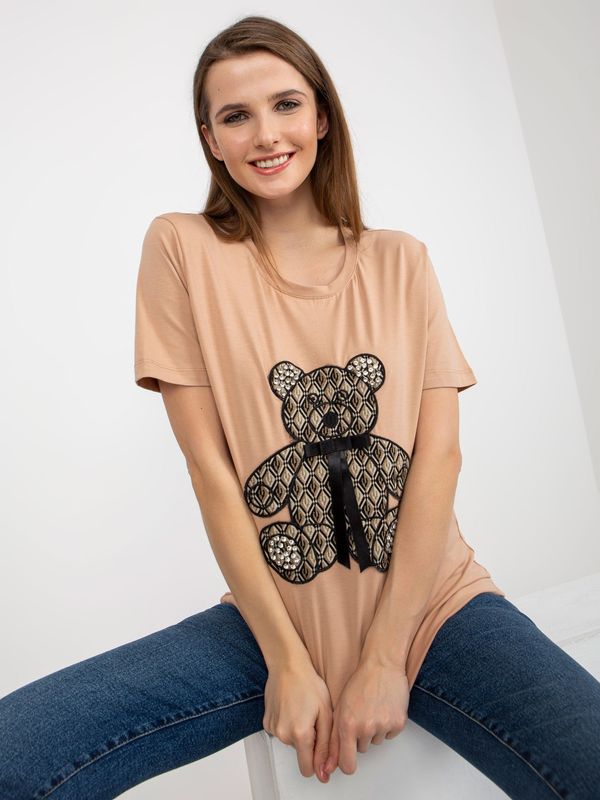 FANCY T-shirt-FA-TS-8443.84P-camel