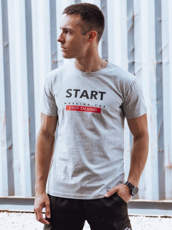 DStreet T-shirt męski jasnoszary Dstreet