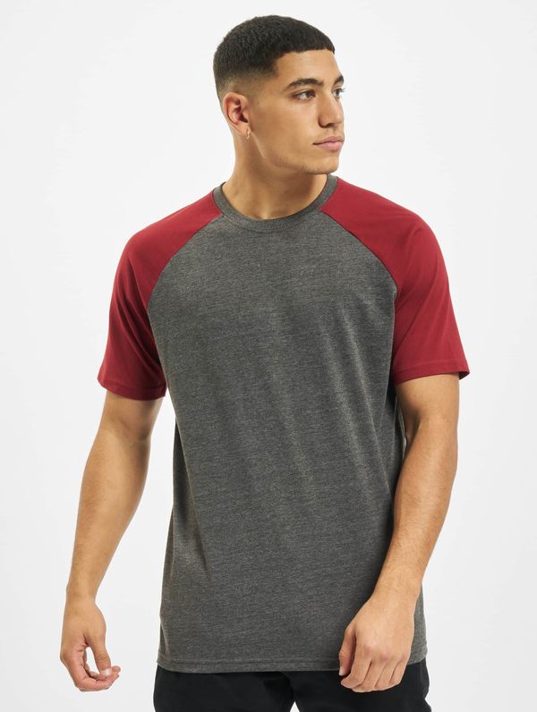 DEF T-shirt Roy anthracite/burgundy