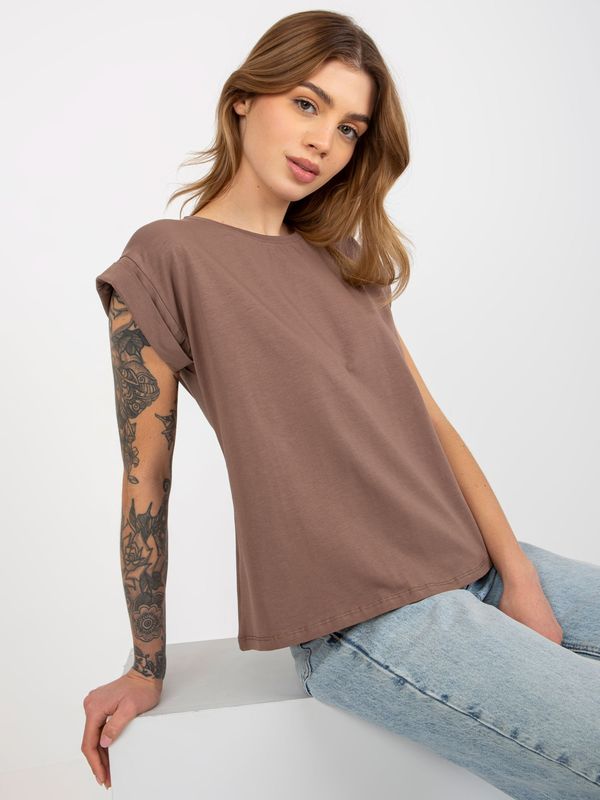 BASIC Feel Good T-shirt-RV-TS-4833.36X-brown