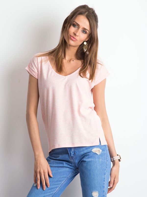 BASIC Feel Good T-shirt-RV-TS-4839.34P-light pink