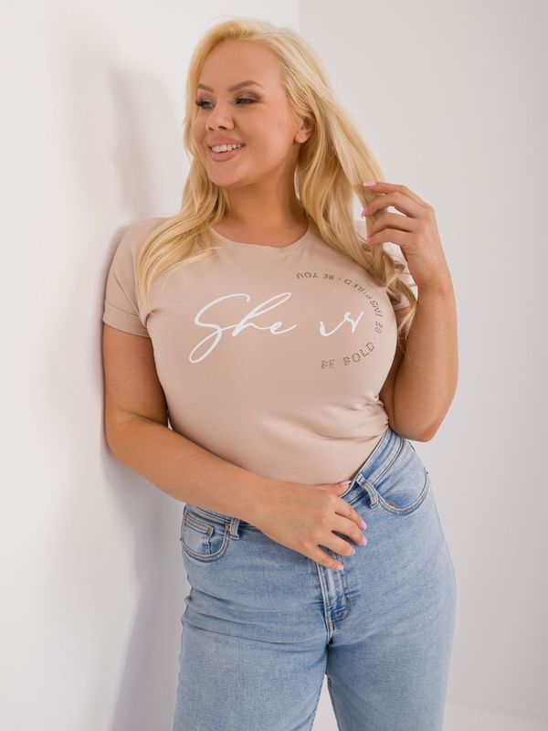 RELEVANCE T-shirt-RV-TS-9476.25-beige