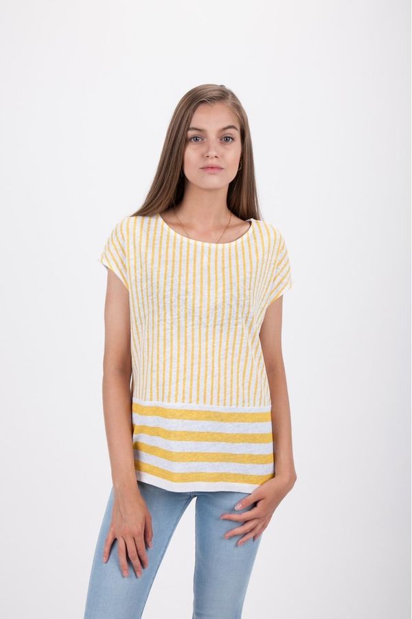 Tommy Hilfiger T-Shirt - TOMMY HILFIGER BABS OPEN-NK TOP CAP SLV yellow