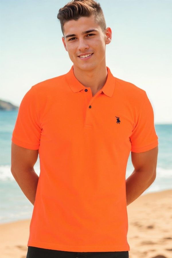 dewberry T8561 DEWBERRY MEN'S TSHIRT-ORANGE