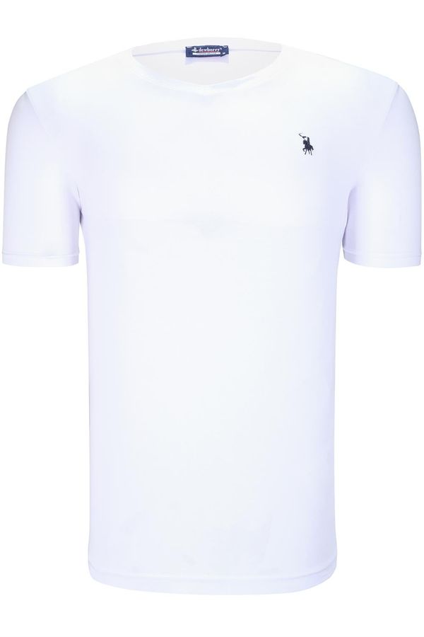 dewberry T8568 DEWBERRY V-NECK MEN'S T-SHIRT-PLAIN WHITE