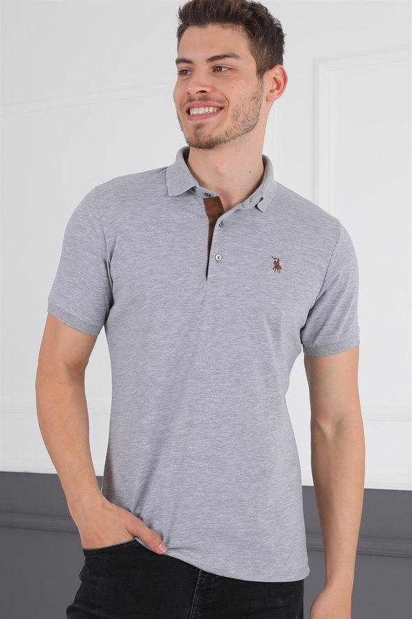 dewberry T8581 DEWBERRY MEN'S T-SHIRT-GREY