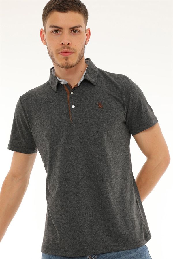 dewberry T8582 DEWBERRY MEN'S T-SHIRT-ANTHRACITE