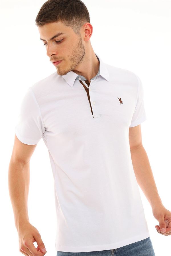 dewberry T8582 DEWBERRY MEN'S T-SHIRT-WHITE