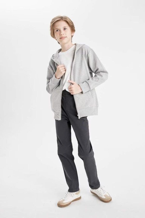 DEFACTO T8850A6/AR213 Defacto Boy Canvas Trousers ANTRACITE