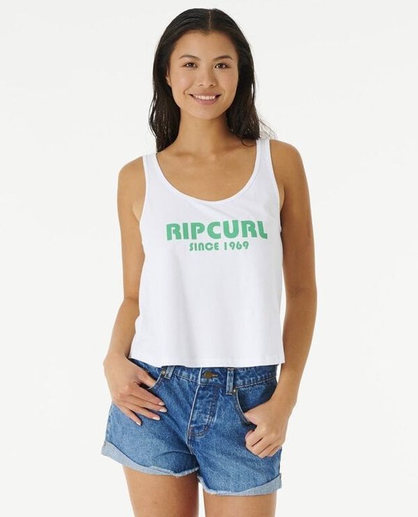Rip Curl Tank Top Rip Curl ICONS OF SURF PUMP FONT TANK Optical White