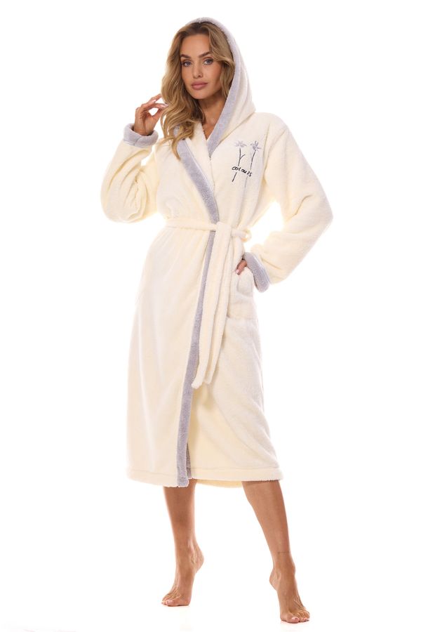 L&L Tess Long Ecru Ecru Bathrobe