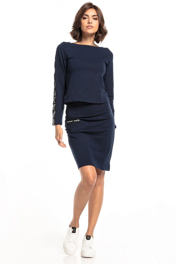 Tessita Tessita Woman's Skirt T329 4 Navy Blue